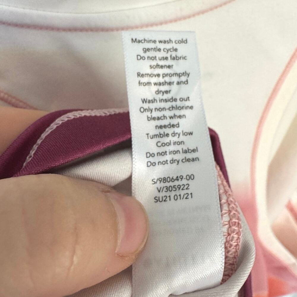 ATHLETA NWT Shanti Printed Crop Tank Top Size 2X Ombre Sea Spray Vintage Plum - Picture 7 of 9
